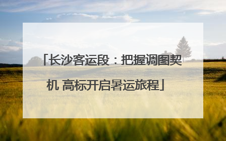 长沙客运段：把握调图契机 高标开启暑运旅程
