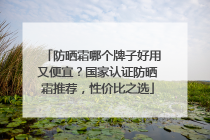 防晒霜哪个牌子好用又便宜？国家认证防晒霜推荐，性价比之选