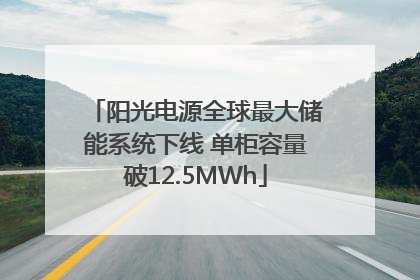 阳光电源全球最大储能系统下线 单柜容量破12.5MWh
