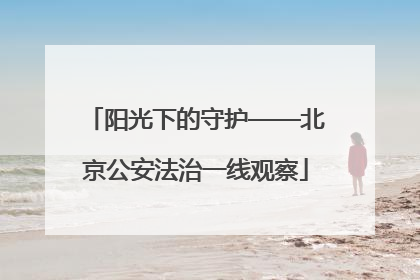 阳光下的守护——北京公安法治一线观察