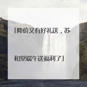 降价又有好礼送，苏和堂端午送福利了