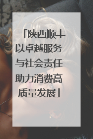 陕西顺丰以卓越服务与社会责任助力消费高质量发展