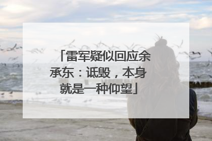 雷军疑似回应余承东：诋毁，本身就是一种仰望