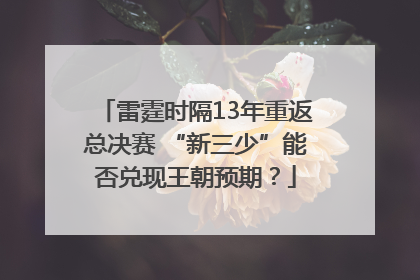 雷霆时隔13年重返总决赛 “新三少”能否兑现王朝预期？