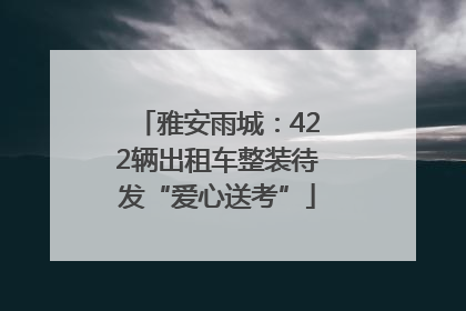 雅安雨城：422辆出租车整装待发“爱心送考”