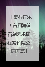 集石行乐！首届海淀石刻艺术周在紫竹院公园开幕