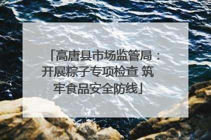 高唐县市场监管局：开展粽子专项检查 筑牢食品安全防线