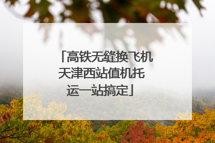 高铁无缝换飞机 天津西站值机托运一站搞定