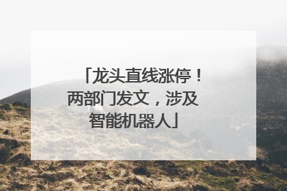 龙头直线涨停！两部门发文，涉及智能机器人