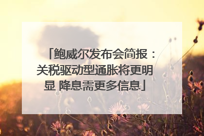 鲍威尔发布会简报：关税驱动型通胀将更明显 降息需更多信息