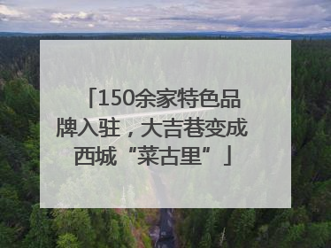 150余家特色品牌入驻，大吉巷变成西城“菜古里”