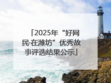 2025年“好网民·在潍坊”优秀故事评选结果公示