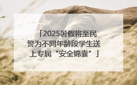 2025暑假将至民警为不同年龄段学生送上专属“安全锦囊”