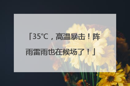 35℃，高温暴击！阵雨雷雨也在候场了！