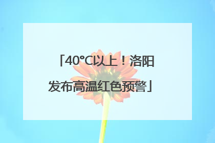 40°C以上！洛阳发布高温红色预警