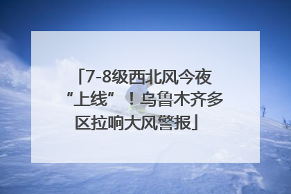 7-8级西北风今夜“上线”！乌鲁木齐多区拉响大风警报