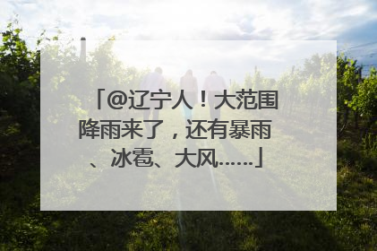 @辽宁人！大范围降雨来了，还有暴雨、冰雹、大风……