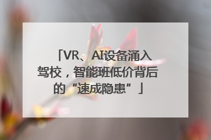 VR、AI设备涌入驾校，智能班低价背后的“速成隐患”